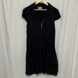Philosophy Dress Black Quarter Zip Dress With Mesh Pockets Size Medium